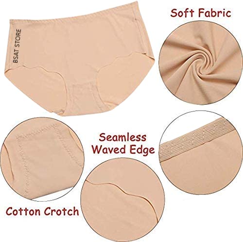 Women's Ice Silk Blend Invisible Lines No Show Hipster Panty (Pack of 3)